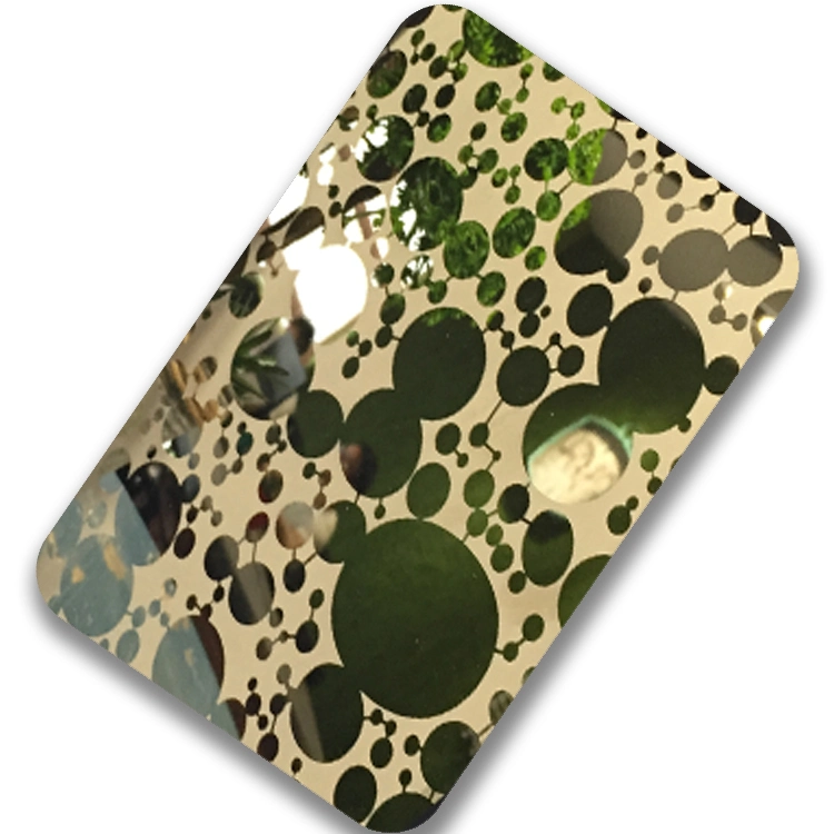 AISI 201 304 1219X2438 Mirror Etched Gold Titanium Coated Decorative Stainless Steel Plate Supplier for Elevator Wall Panels