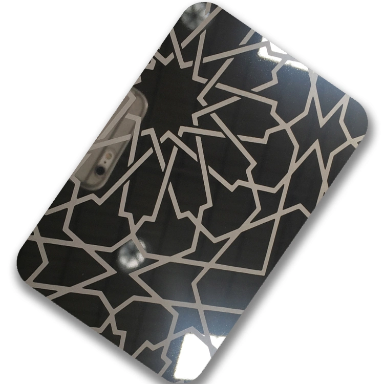 AISI 201 304 1219X2438 Mirror Etched Gold Titanium Coated Decorative Stainless Steel Plate Supplier for Elevator Wall Panels