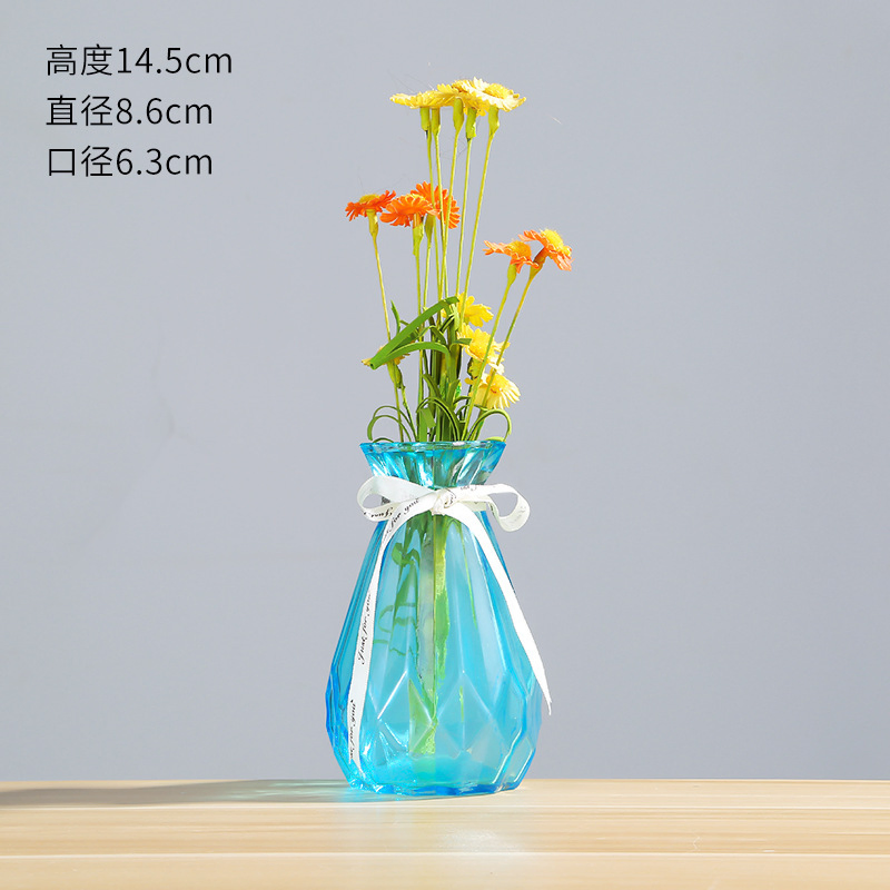 Decorative Multicolor Glass Flower Pot Glass Vase for Home Interiors