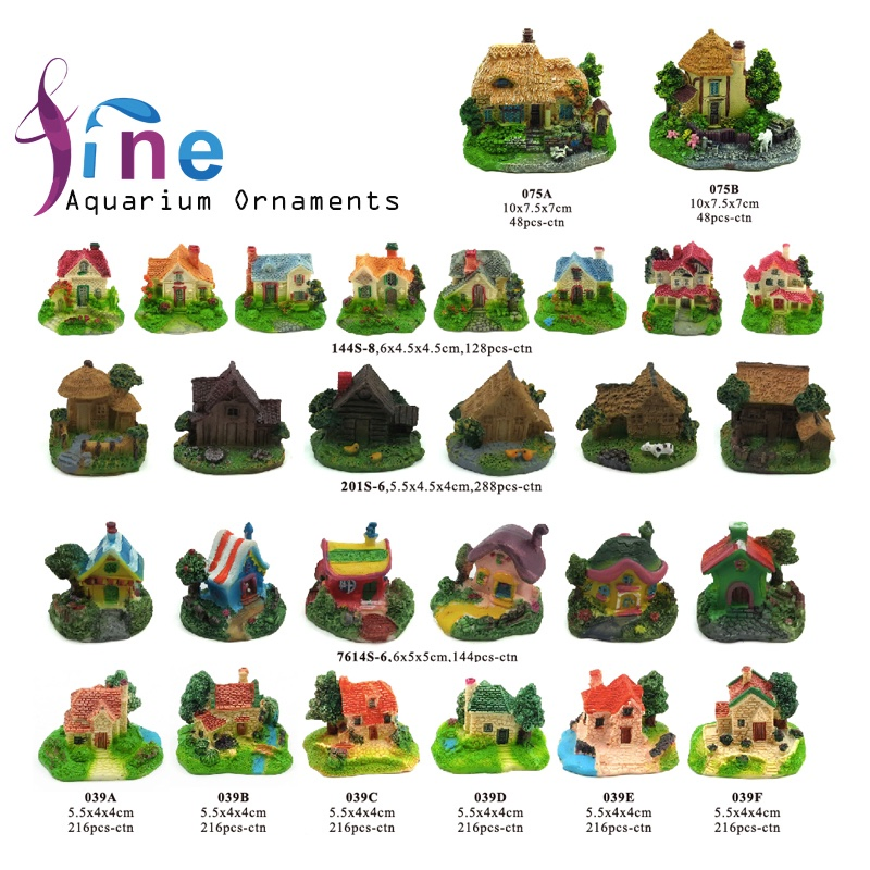 House Tree Rockery Aquarium Ornament Fish Tank Decorations Accessories