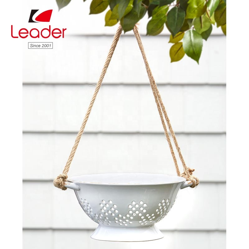 Popular Multicolor Garden Pot Ceramic Colander Hanging Planters