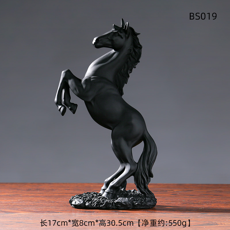 12.6inch 32cm Home Resin Horse Ornament Wine Cooler Office Desktop Decoration Housewarming Gift