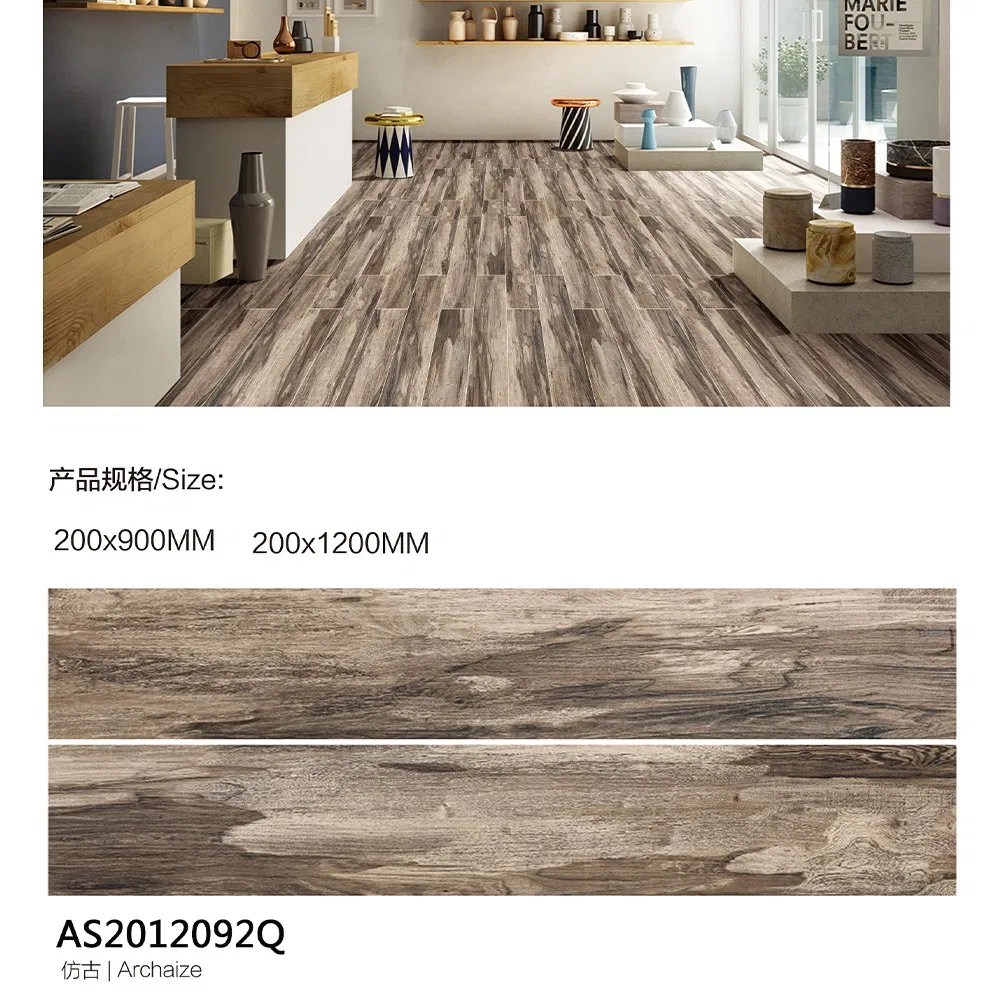 Full Body Ceramic Wood Grain Antique Matte Anti-Slip Floor Tiles