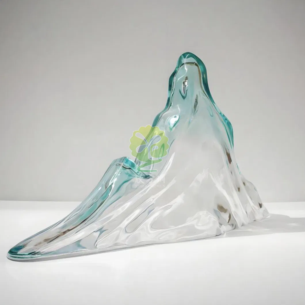 Customized Modern Art Transparent Rockery Sculpture Resin Interior Home Soft Decoration Ornaments