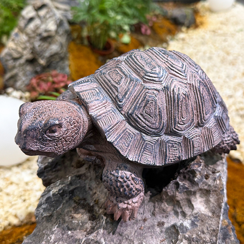 20cm 8inch Simulation Turtle Ornaments Outdoor Courtyard Garden Resin Ornaments Rockery Fish Pond Landscaping Decoration