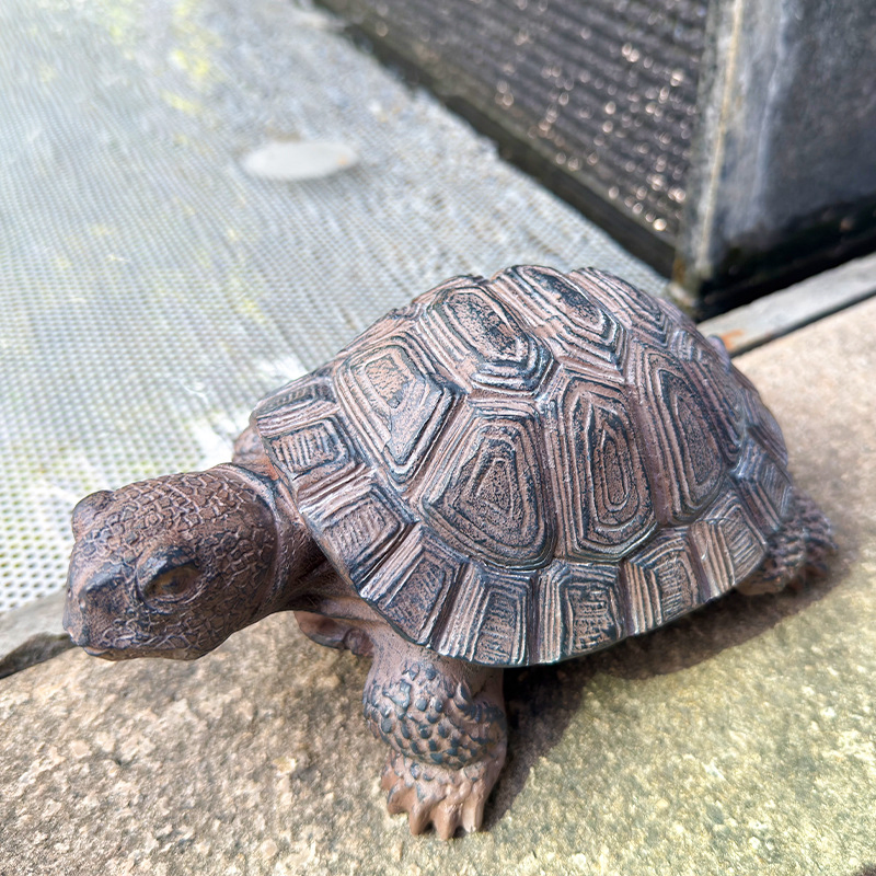 20cm 8inch Simulation Turtle Ornaments Outdoor Courtyard Garden Resin Ornaments Rockery Fish Pond Landscaping Decoration