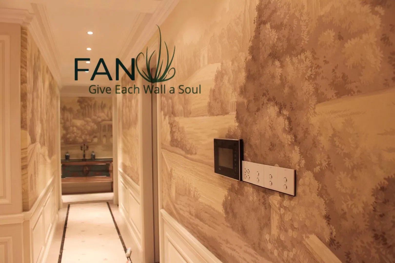 Medieval Style Fusion of Western European &amp; Indian Classic Art Hand-Painted Wallpaper for Home Decor