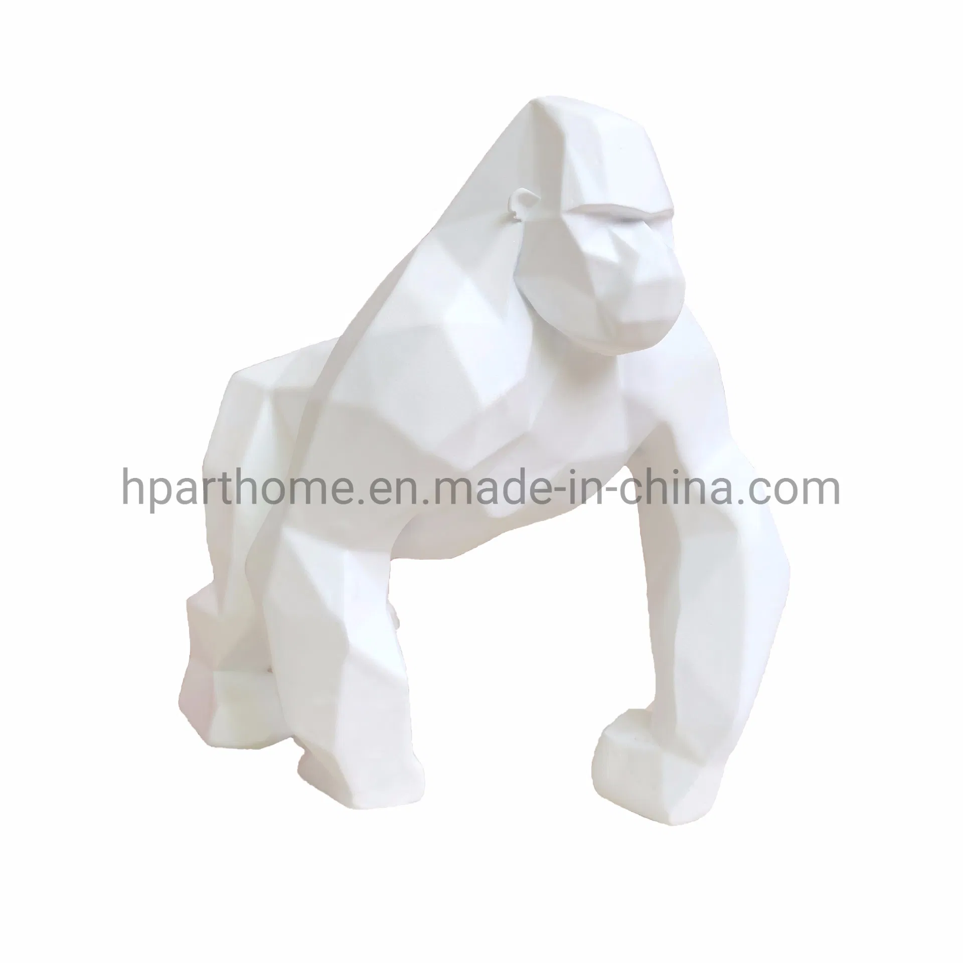Home Idea Abstract Geometry Shape Gorilla Statue Resin Animal Sculpture