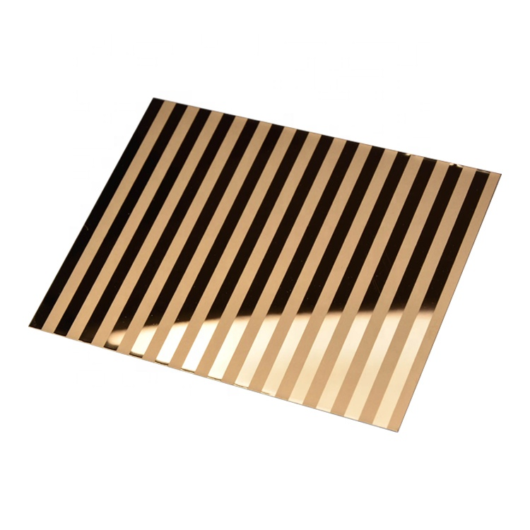 Factory Supply 316L Mirror Etching Color Decorative Stainless Steel Plate for Wall Decoration Stainless Steel Sheet
