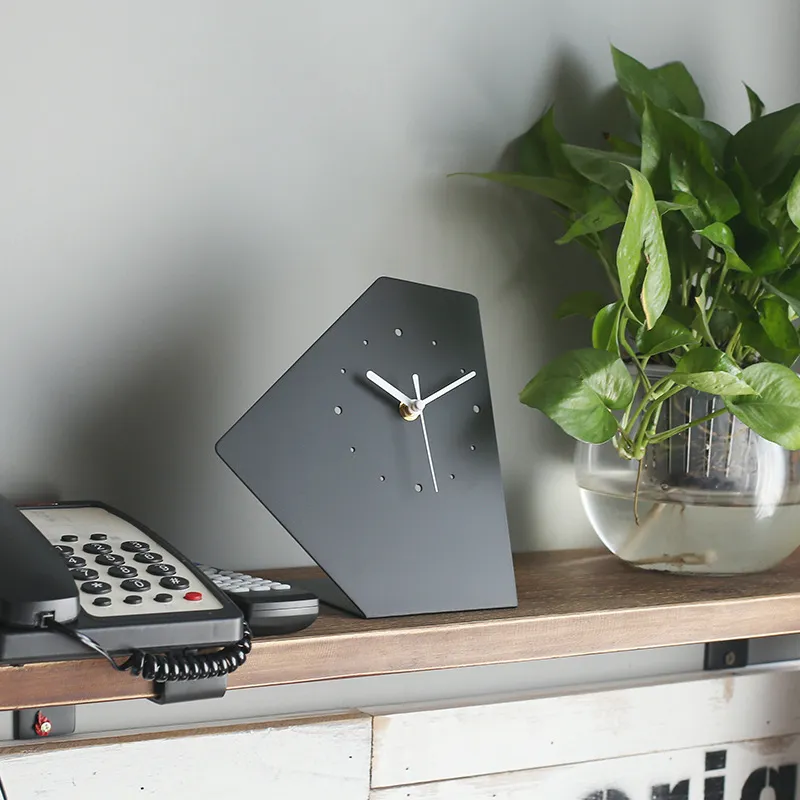 Geometric Black Clock Detail 1