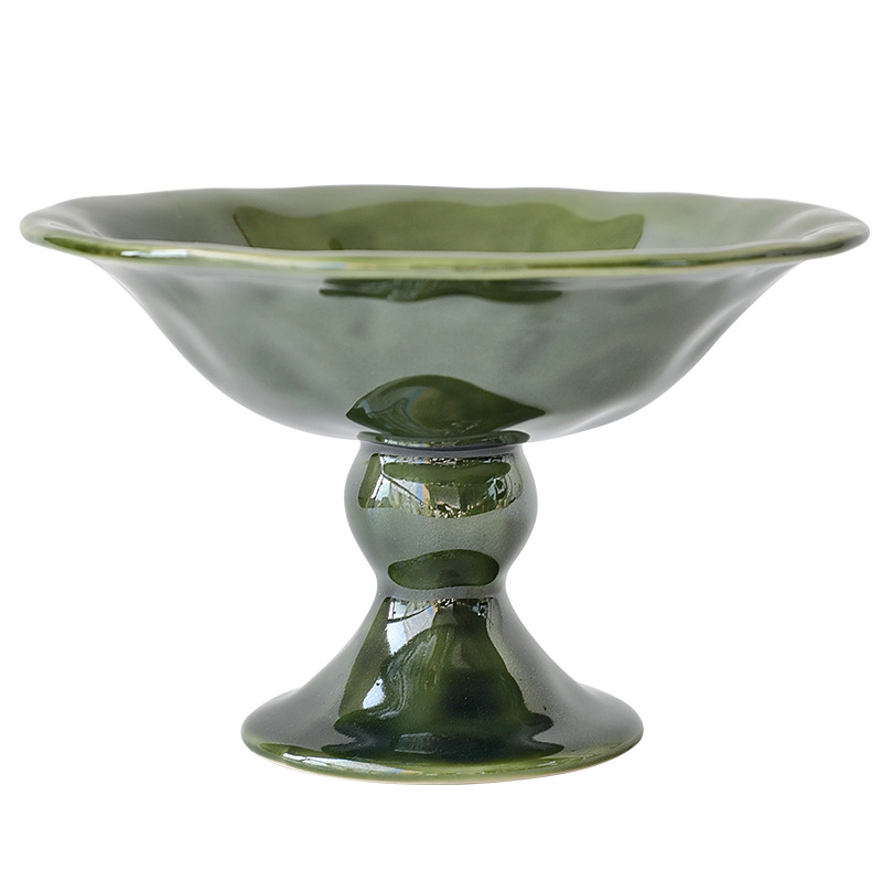 Green Wabi-Sabi Style Flower Pot for Bathroom Decor