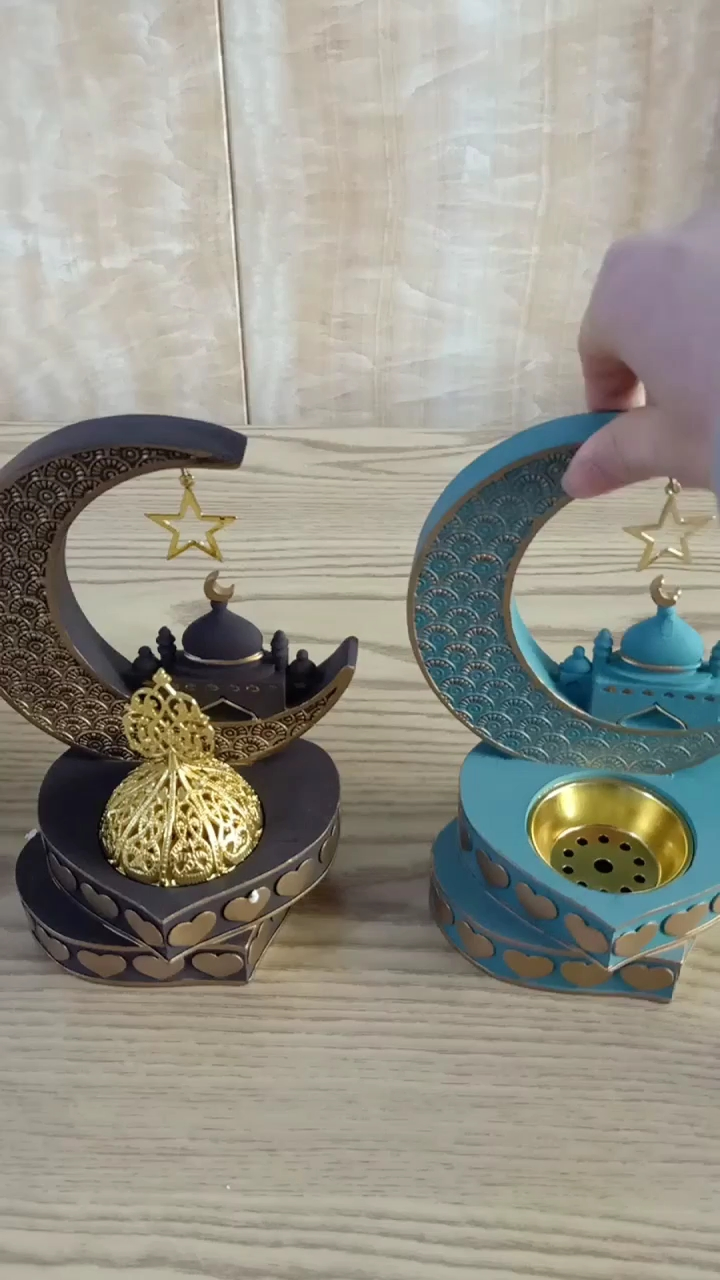 Arabia Incense Burner Moon Incense Burner Resin Middle East Candle Holder Ornaments