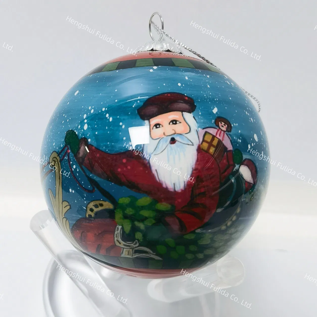 Factory Sale Glass Christmas Ball Xmas Ball Christmas Ornament Christmas Bauble with Inside Hand Painting for Christmas Tree Decoration Christmas Gifts