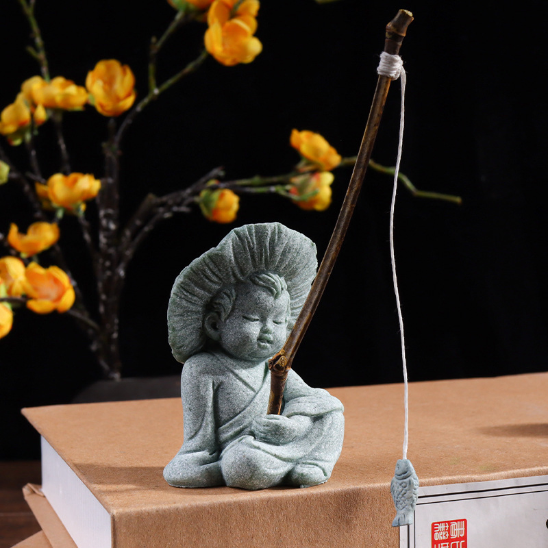 6cm 2.4inch Cute Little Monk Ornaments Flowers Garden Bonsai Rockery Landscaping Landscape Buddha Handicraft