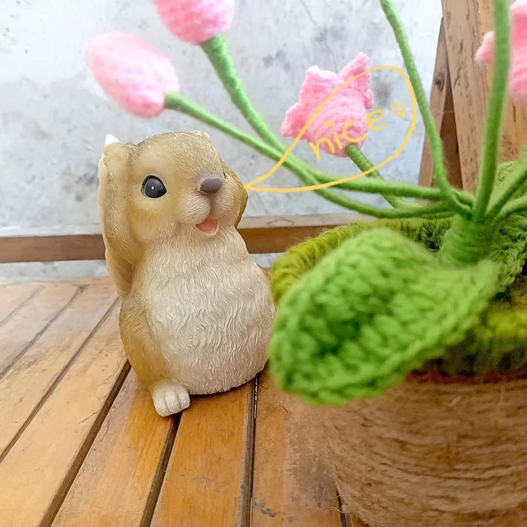 4.3inch Simulation Squirrel Home Desktop Bedroom Garden Courtyard Resin Ornaments Decorations