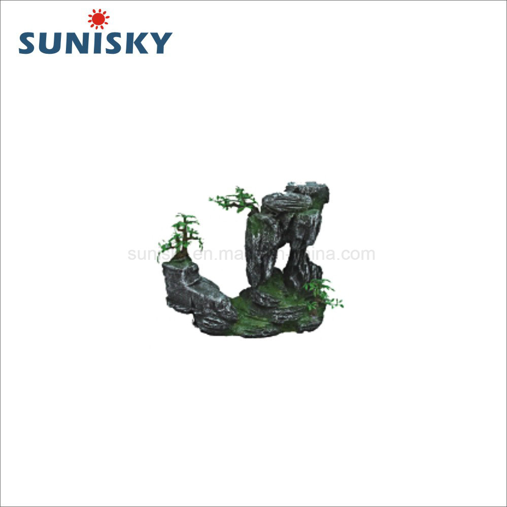 SA 008 Polyresin Rockery &amp; PVC Decoration Soft Artificial Aquarium Decorative Ornament for Fish Tank