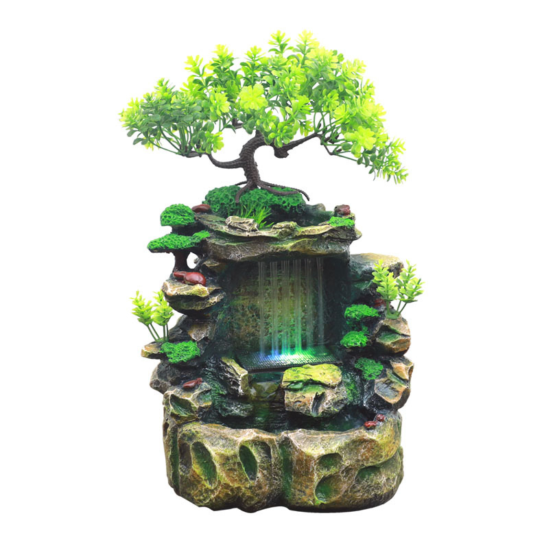 Indoor Fountain with Color Changing LED Lights Tabletop Home Decoration Mi29692