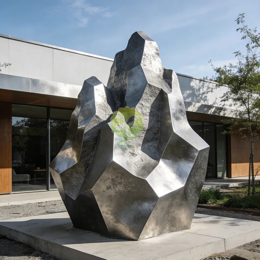 Manufacturer Customized Outdoor Large-Scale Special-Shaped Creative Abstract Stainless Steel Rockery Sculpture Ornaments