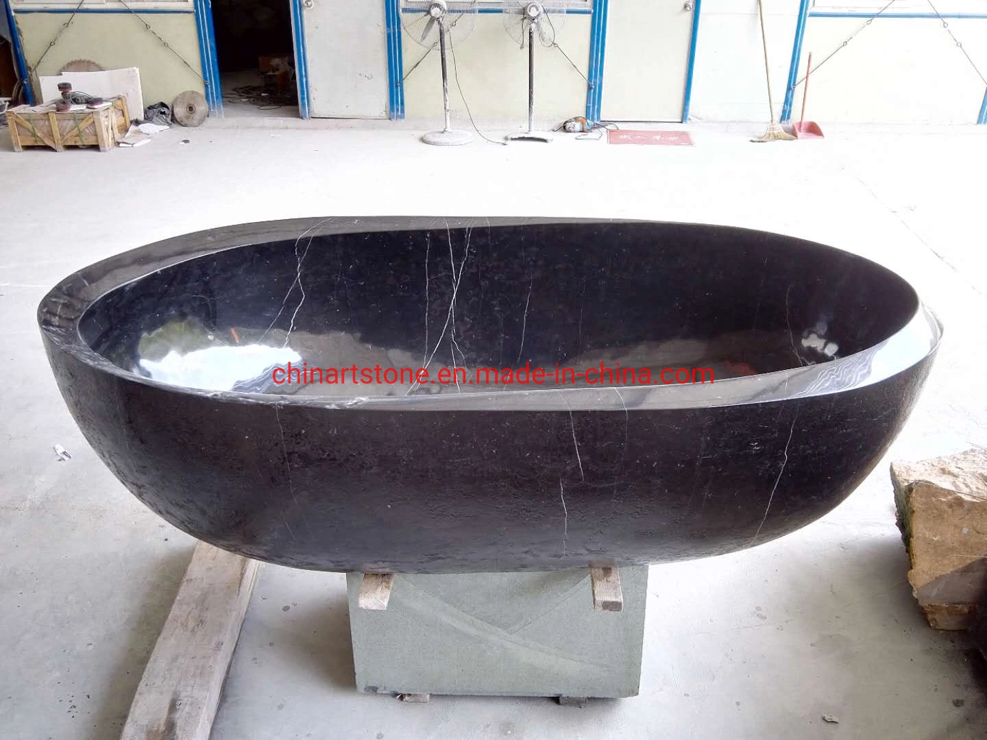High-End Nature Stone White Marble Bathtub for Bathroom