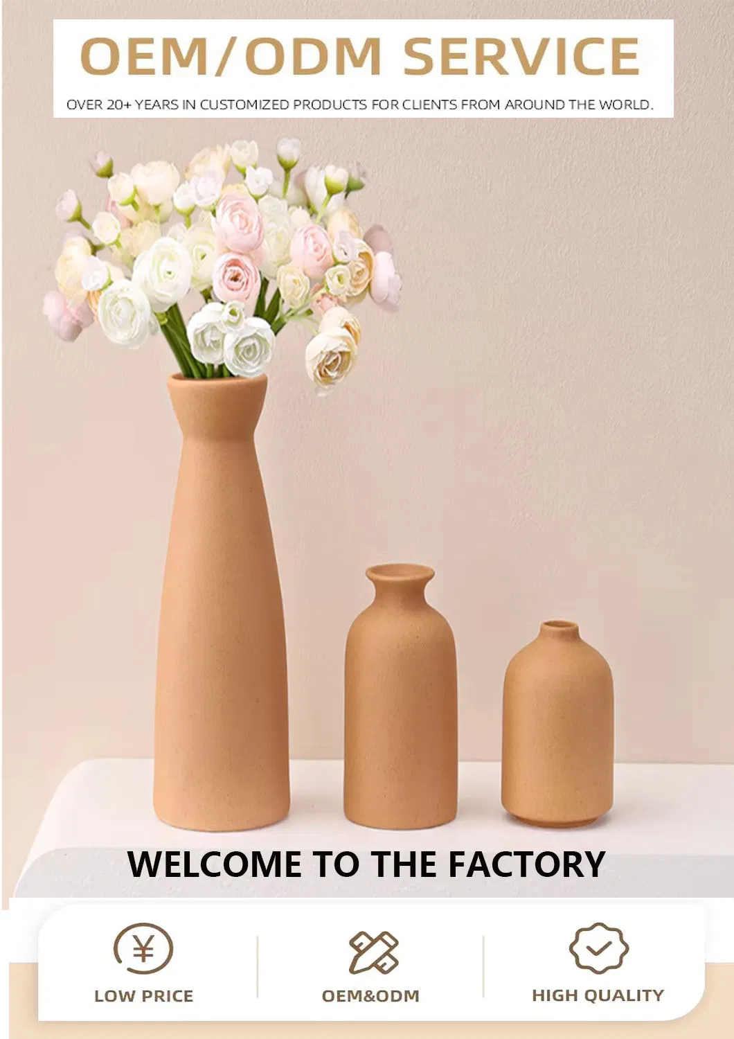 Modern Large Decorative Standing Tall Floor Vases