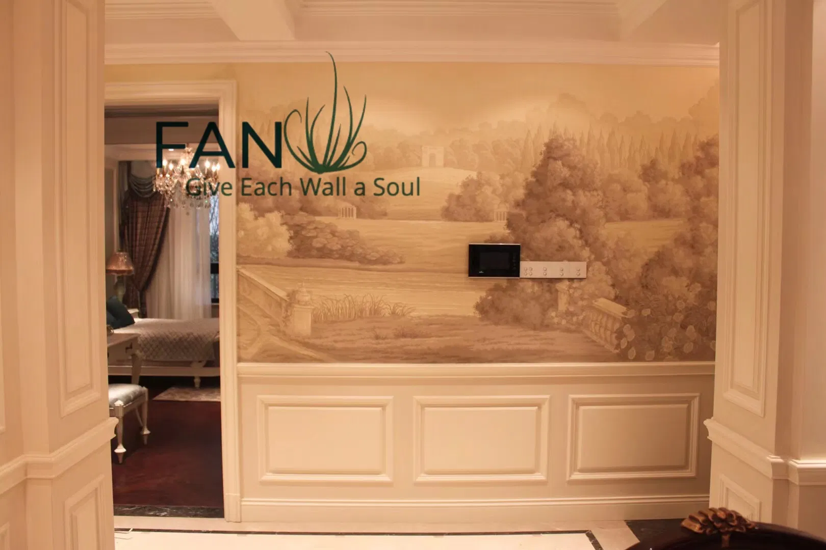 Medieval Style Fusion of Western European &amp; Indian Classic Art Hand-Painted Wallpaper for Home Decor