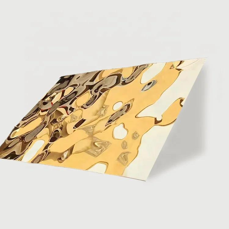 Wall Panel Water Ripple Hammered Stainless Steel Decorative Sliver Press Plate