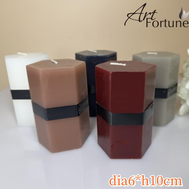 Vibrant Multi-Colored Pillar Candles for Ambiance