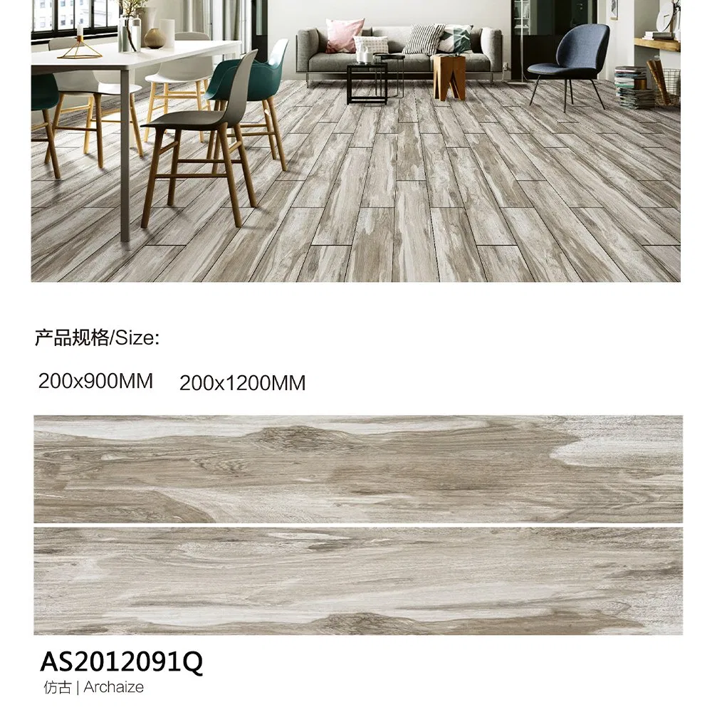 Full Body Ceramic Wood Grain Antique Matte Anti-Slip Floor Tiles