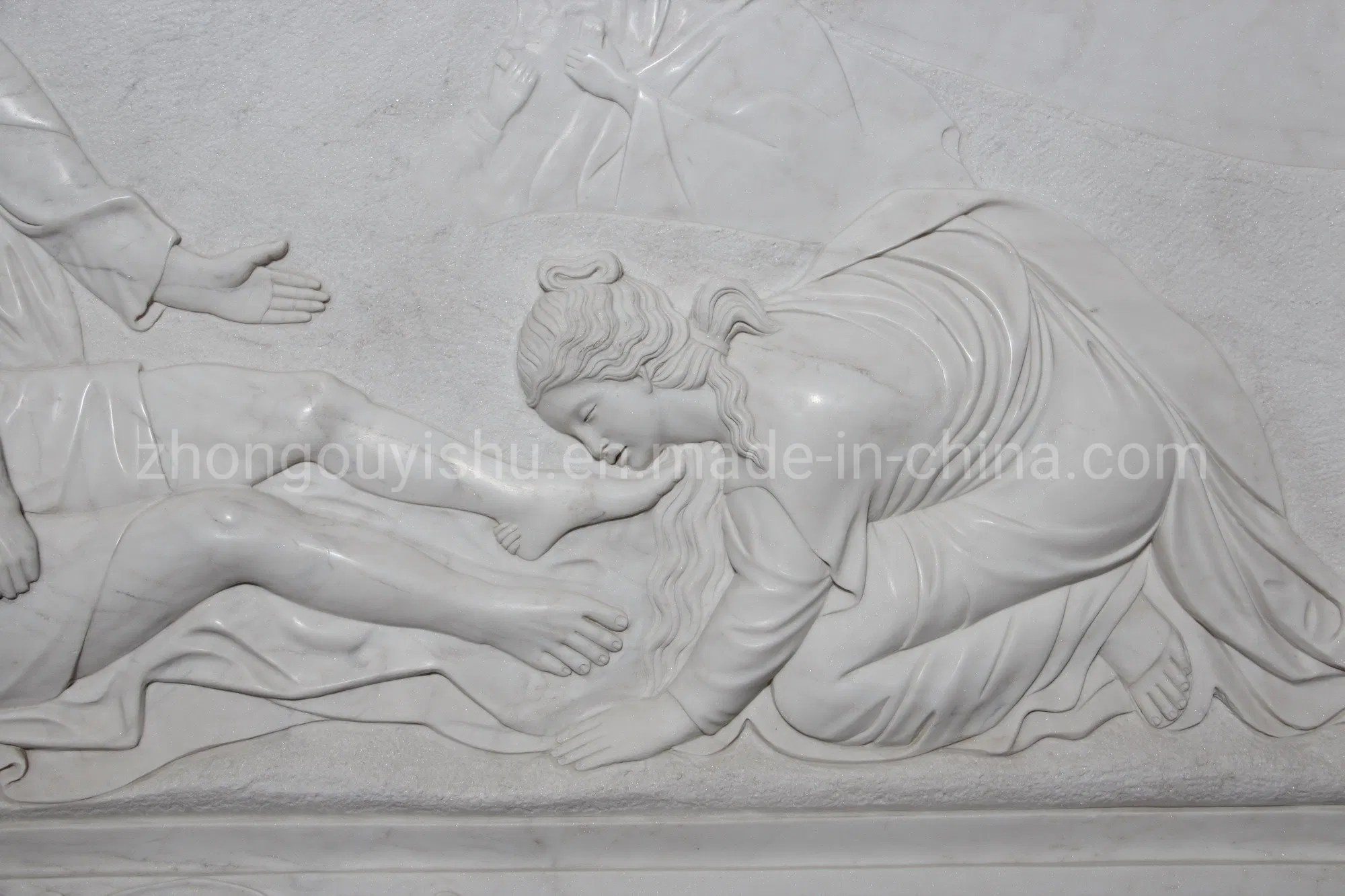 Cross Stations Carving Marble Relief Church Religious Sculpture Decoration