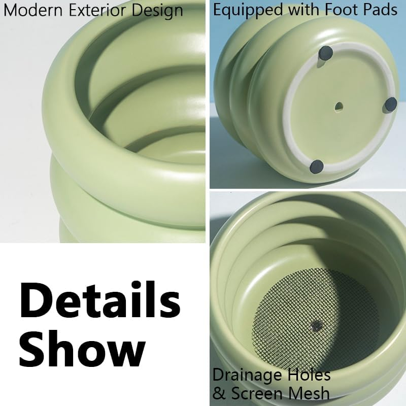 4.7 Inch Modern Plant Pot White Ceramic Glaze Succulent Planters for Indoor Unique Pots