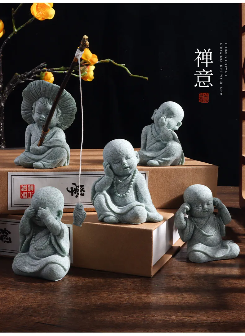 Resin Monk Ornament 5