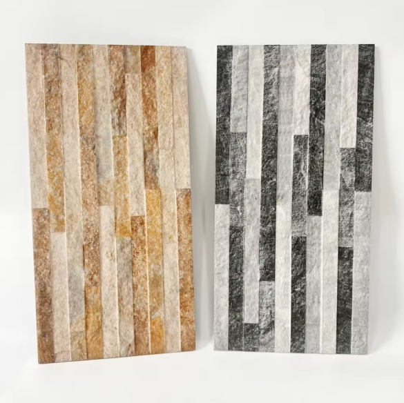 Exterior Wall Bricks 3D Concave Convex 300X600mm Ceramic Tile Antique Wall Villa House Outdoor Tiles for Wall