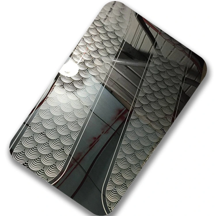 AISI 201 304 1219X2438 Mirror Etched Gold Titanium Coated Decorative Stainless Steel Plate Supplier for Elevator Wall Panels