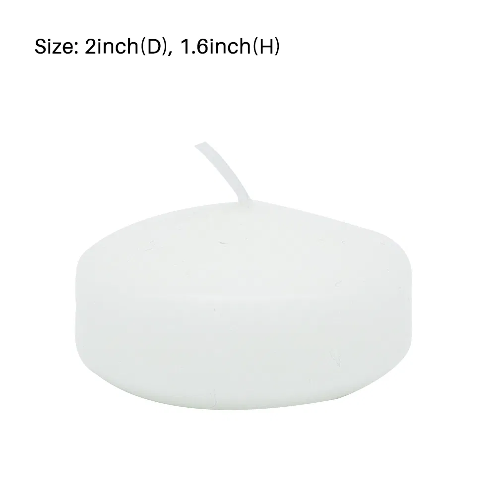 White Floating Candles 2 Inch 24 Pack Floating Candles 5-6 Hours Long Burning