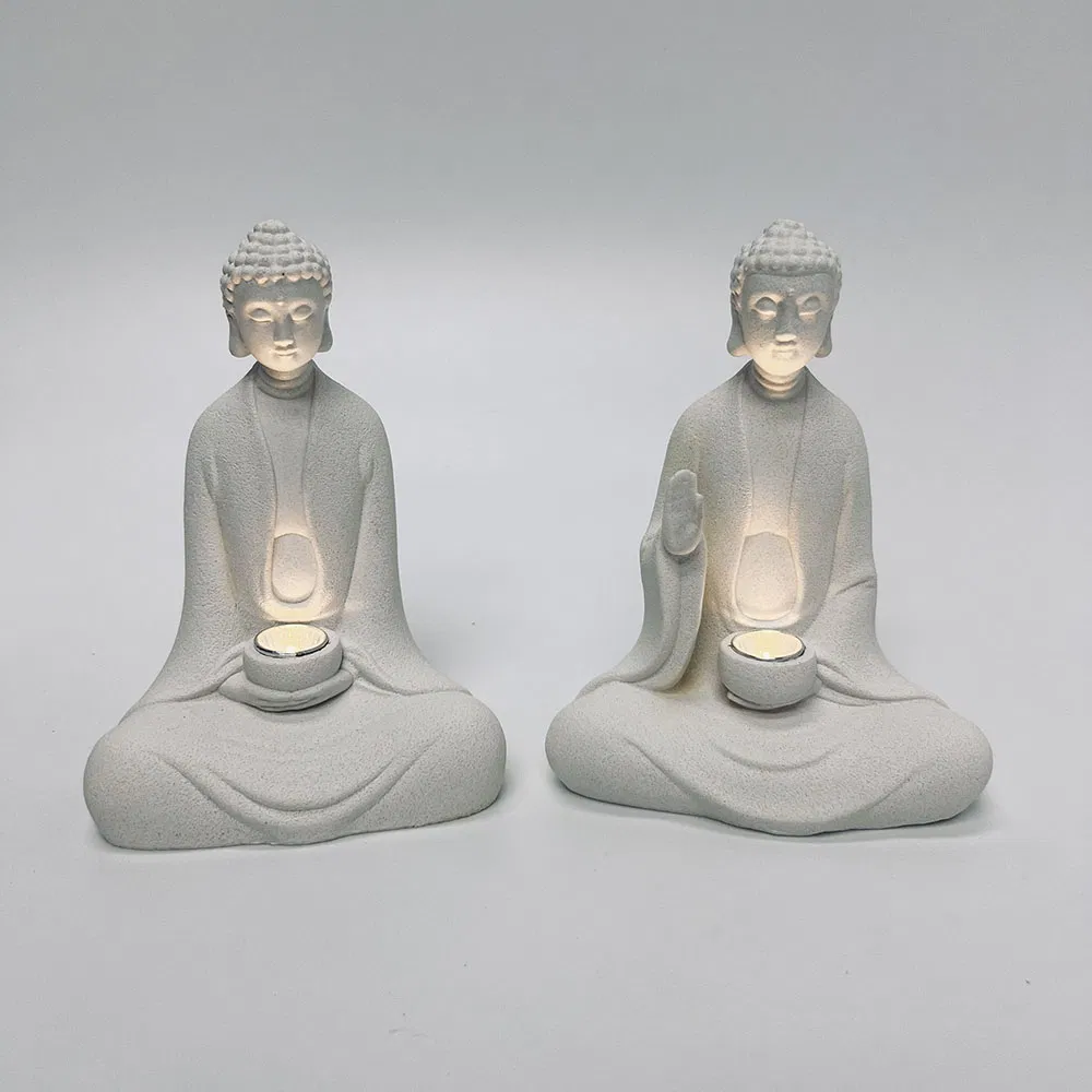 New Zen Home Decor Creative Sandstone Buddha Statue Resin Ornament