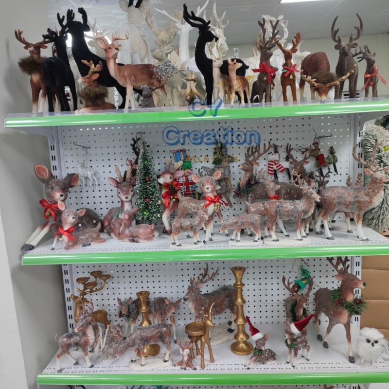 High Quality Home Decoration Craft Deer Statue Home Decoration Resin Christmas Elk Ornament