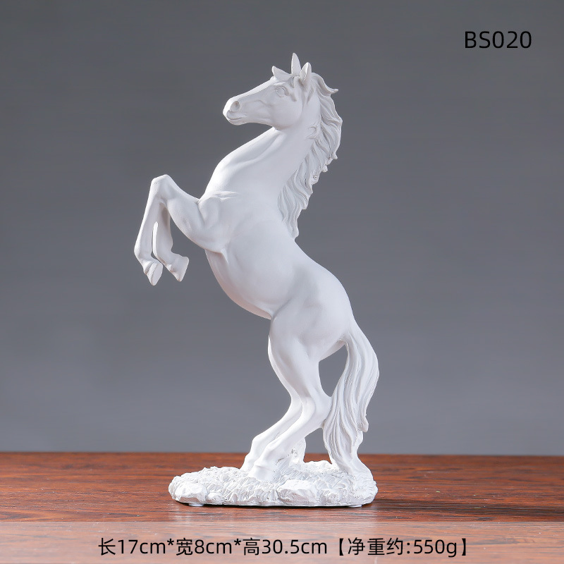 12.6inch 32cm Home Resin Horse Ornament Wine Cooler Office Desktop Decoration Housewarming Gift