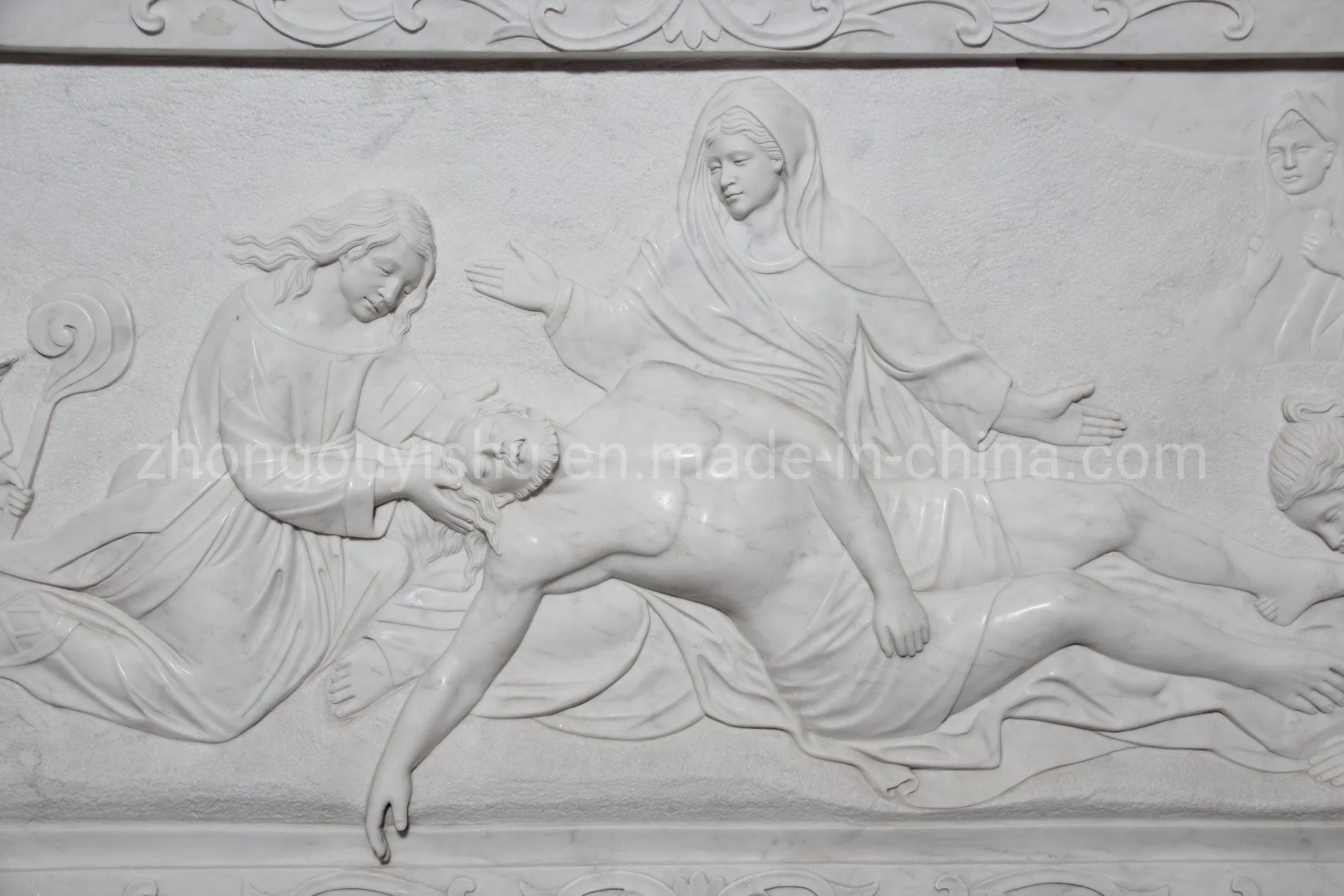 Cross Stations Carving Marble Relief Church Religious Sculpture Decoration