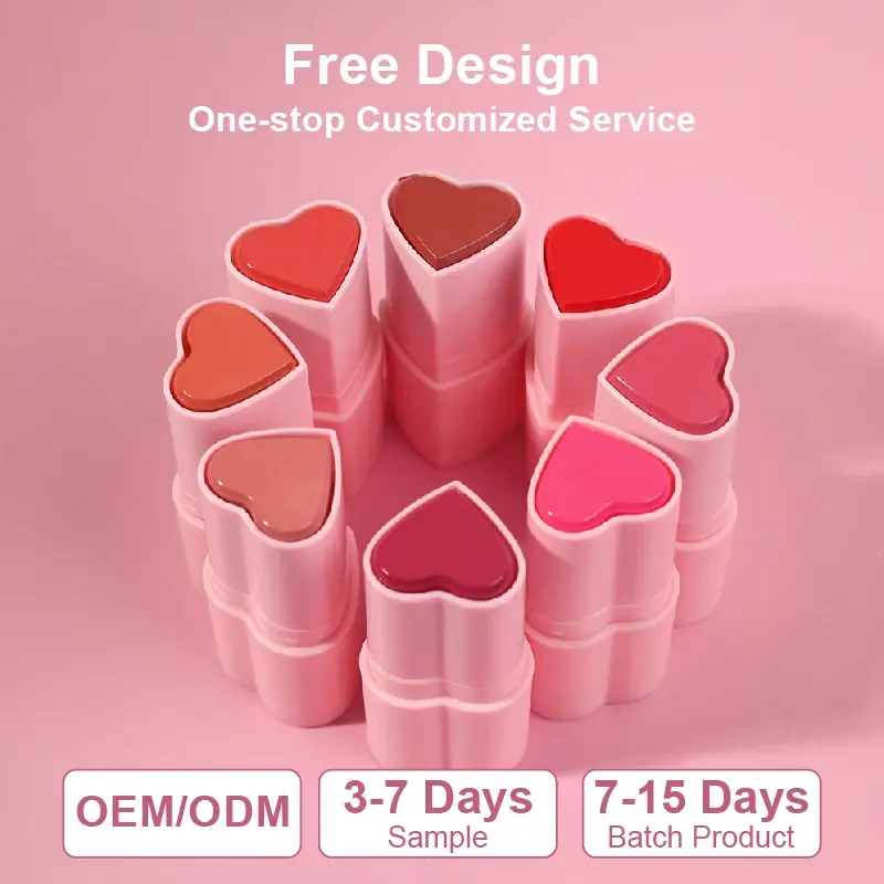 OEM Heart Shape Organic Cream Blush Stick OEM Suppliers, Manufacturer