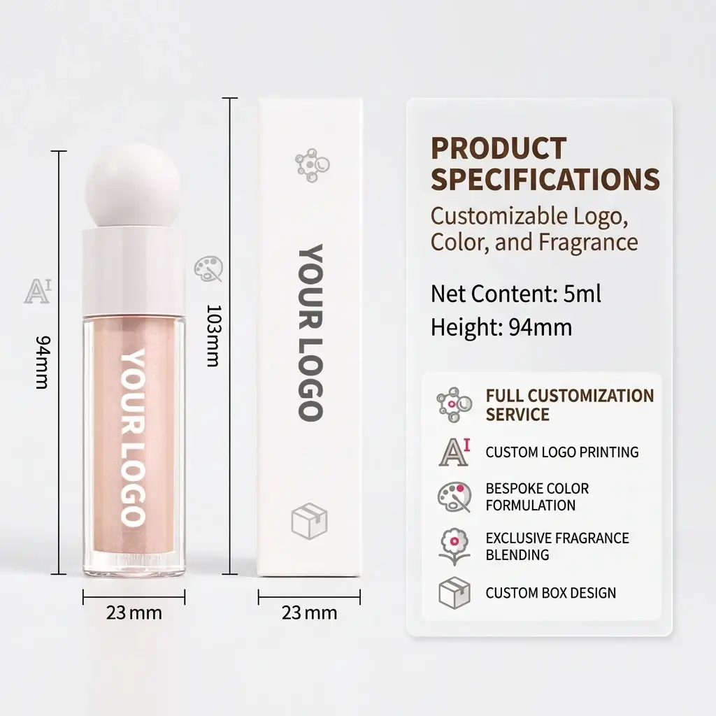Custom Custom LOGO Highlighter Liquid Body Oil - Waterproof Glow Shimmer Makeup from China Suppliers & Factory Supplier, Manufacturer