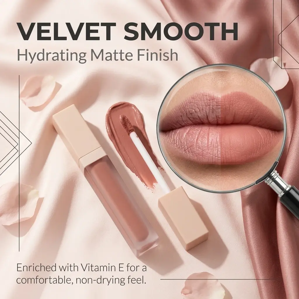 OEM Skin‑Tone Friendly Velvet Hydrating Lip Stick OEM Supplier, Manufacturer