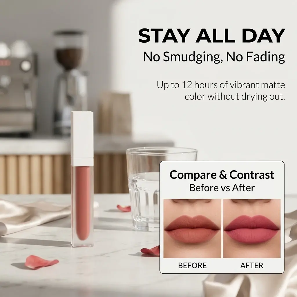 OEM Skin‑Tone Friendly Velvet Hydrating Lip Stick OEM Supplier, Manufacturer