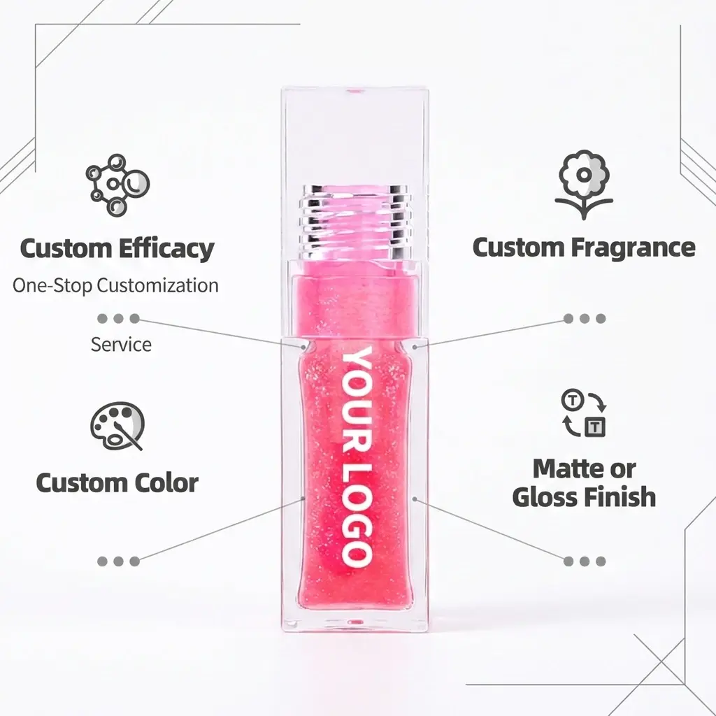 OEM 7‑Color Shimmer Square Lip Oil OEM Manufacturer, Factories