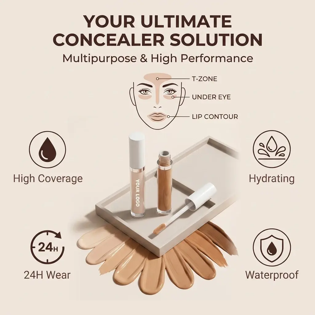 Custom Lightweight Liquid Concealer OEM Manufacturer, Factories