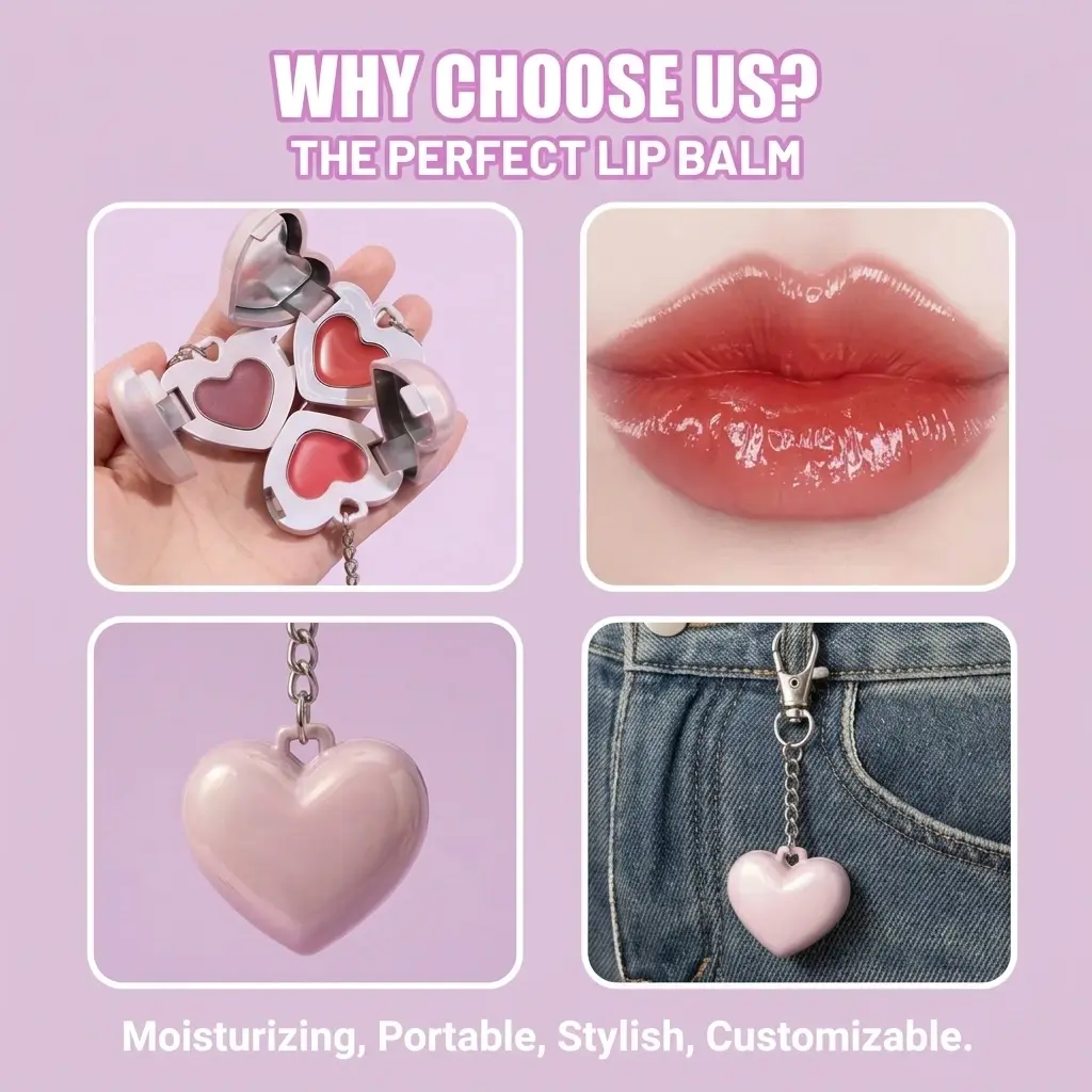 Custom Portable Heart Blush Keychain Balm OEM Supplier, Manufacturers
