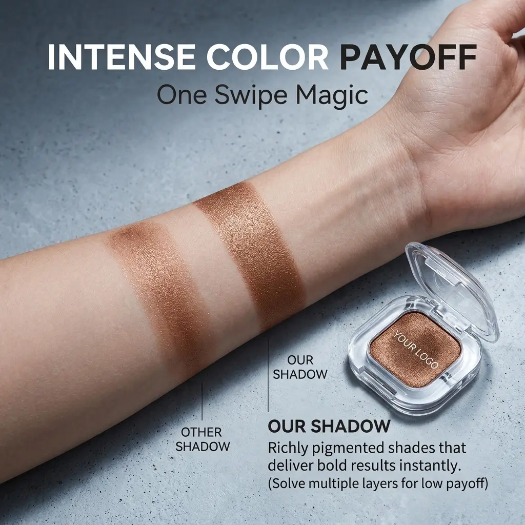 Custom Glow Single Shimmer Eyeshadow OEM Factory, Supplier