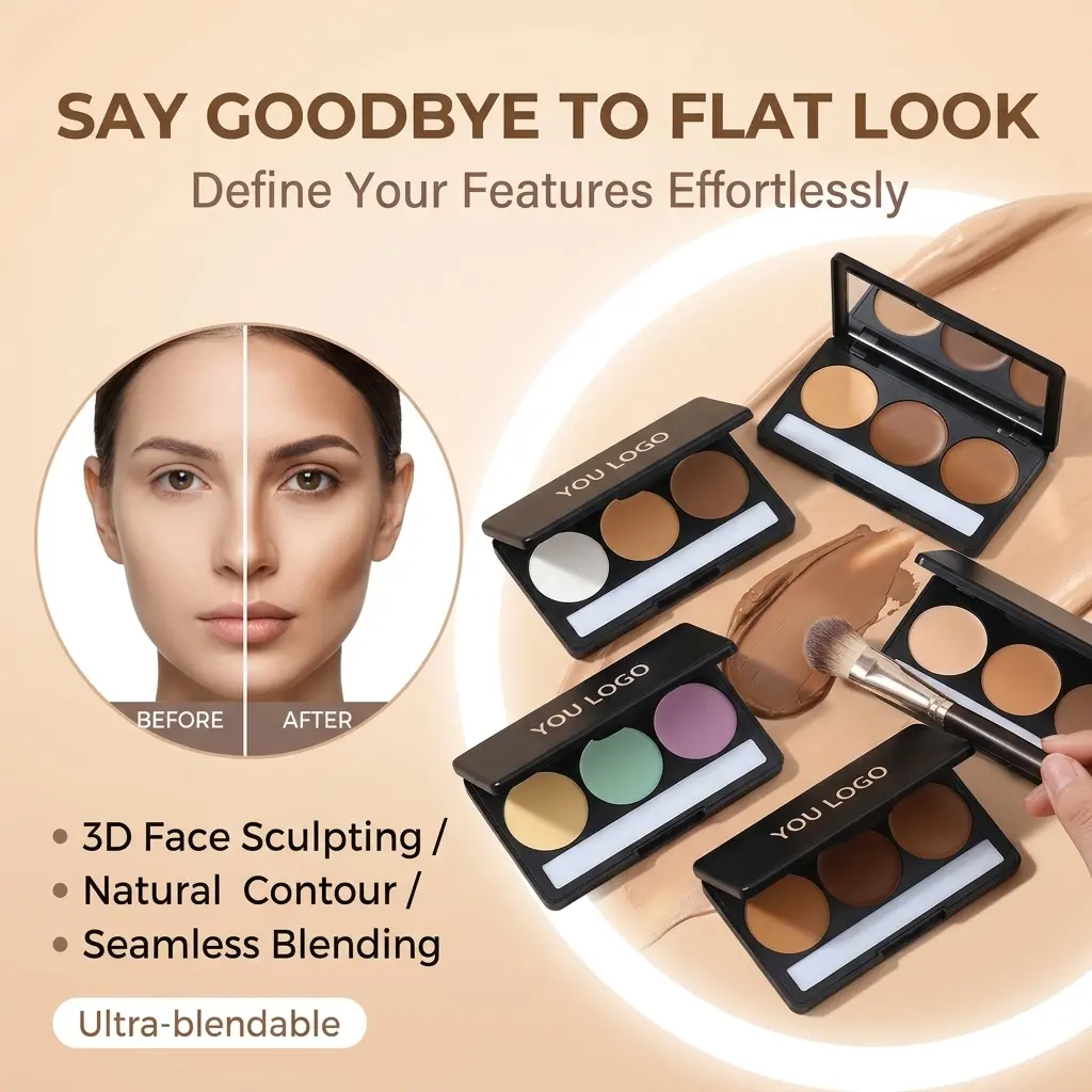 Custom Trio Color Sculpt Palette OEM Supplier, Manufacturer