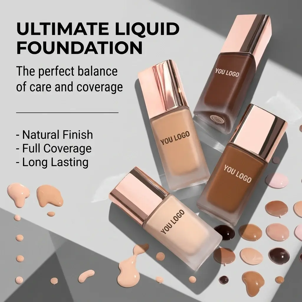 Custom Multi Shade Full Coverage Foundation OEM Supplier, Manufacturer