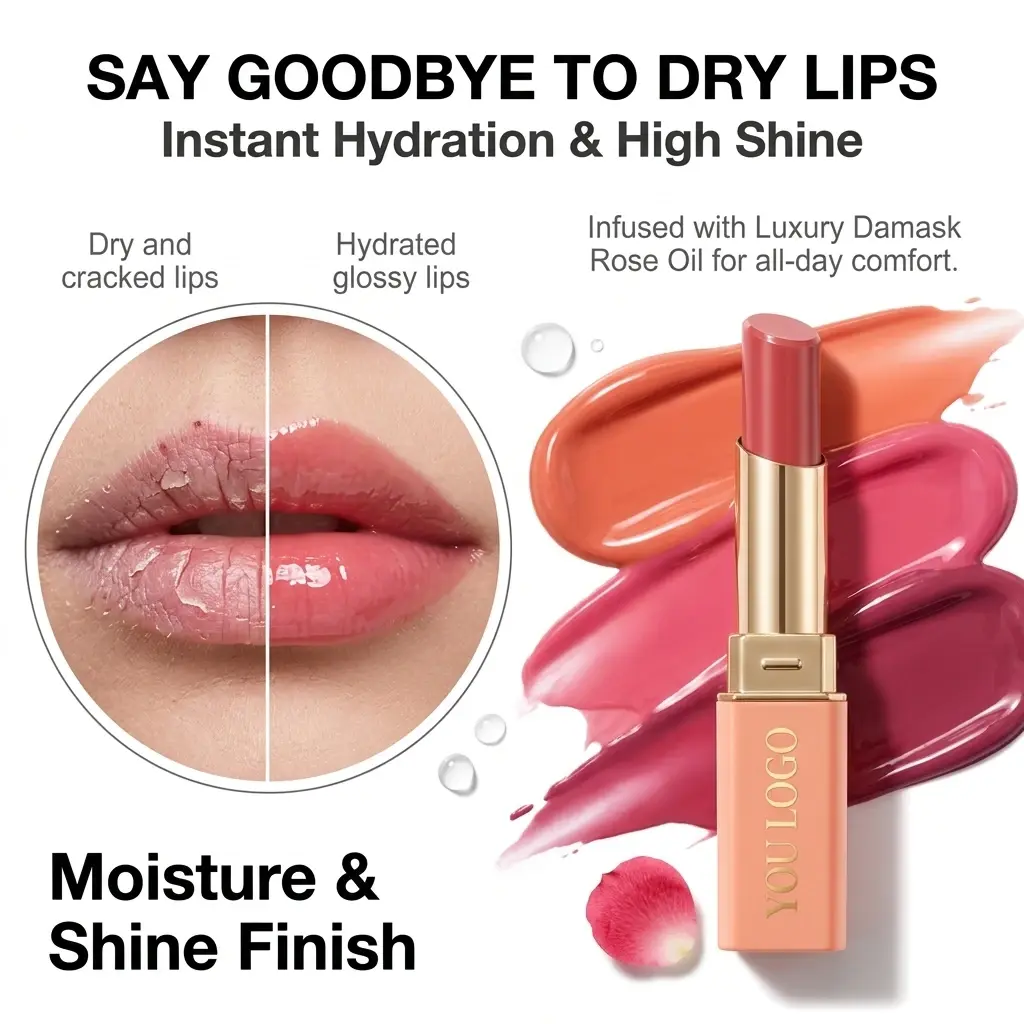 Custom Luxurious Silk-Gloss Lip Stick OEM Suppliers, Manufacturer