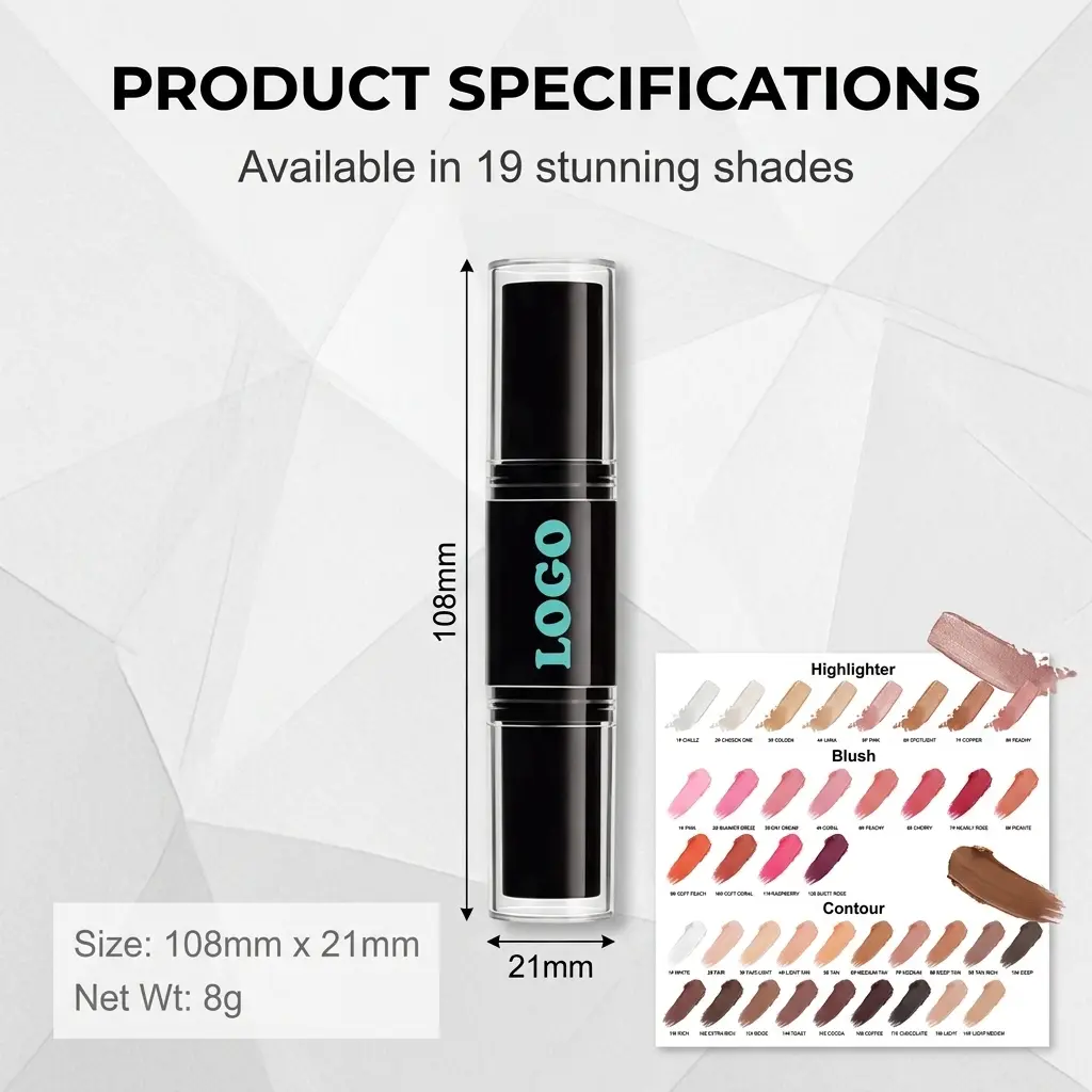 OEM Dual Blush Highlighter Stick OEM Suppliers, Manufacturers